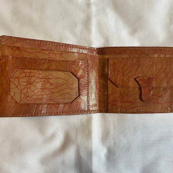 Vintage Hand Crafted Men Leather Wallet Purse Indian Belly Dancer Collectible - Picture 2 of 6